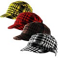 H2W Brand Plaid Men's Cadet-style Hat