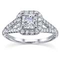 18k Gold 1 1/4ct TDW EGL Diamond Engagement Ring (H-I, SI1-SI2)