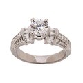 Tacori Platinum CZ and 5/8ct TDW Diamond Engagement Ring (G,VS)