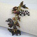 Brass Bone and Seeds Animal Charm Bracelet (Kenya)