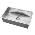 DeNovo Rectangular Undermount Stainless Steel Sink and Drain