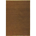Indo Handmade Sumak Flatweave Brown Rug (8' x 10')