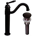 Geyser Oil Rubbed Bronze Bathroom Vessel Faucet with Pop-up Drain