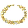 14k Tri-tone Gold Luna Contempo Bracelet
