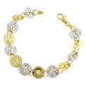 14k Two-tone Gold Sparkle Tarantella Bracelet