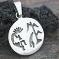 Sterling Silver Kokopelli Design Pendant (Mexico)