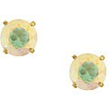 10k Yellow Gold Mercury Mist Topaz Round Stud Earrings