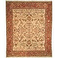 Oushak Legacy Hand-knotted Herati Ivory/ Red Wool Rug (8' x 10')