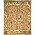 Oushak Legacy Hand-knotted Sari Gold/ Ivory Wool Rug (9' x 12')