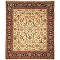 Oushkar Hand-knotted Wool Heirloom Ivory/ Blue Rug (9' x 12')
