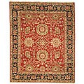 Oushak Legacy Esfan Red/ Navy Hand-spun Wool Rug (8' x 10')