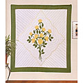 Hand-quilted Gold Handkerchief Throw