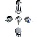 Moen 3-handle Chrome Mini-blade Tub and Shower Faucet