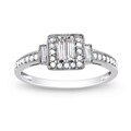 10k White Gold 1/3ct TDW Diamond Halo Engagement Ring (H-I, I1-I2)