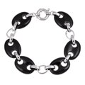 Sterling Silver Black Agate Bracelet
