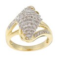 14k Gold Vermeil and Sterling Silver 1/2ct TDW Diamond Ring (K-L, I1-I2)