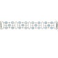 Sterling Silver Blue Topaz and 1/4ct TDW Diamond 3-strand Bracelet