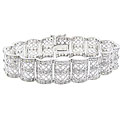 Sterling Silver 1ct TDW Diamond Lattice Design Bracelet (J-K, I3)