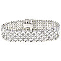 Sterling Silver 1ct TDW Diamond Five-row Bracelet (J-K, I3)