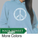 Los Angeles Pop Art Women's Pink 'Peace 77 Languages' Hoodie