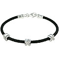 More cpap directly brought to you! Maddy Emerson Couture Black Steel Diamond Cable Bracelet