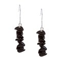 Stonique Creations Sterling Silver Onyx Chip Dangle Earrings