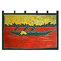'Heading for Shore' Batik Wall Hanging (Ghana)