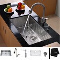 Kraus Stainless Steel Undermount Kitchen Sink, Faucet and Dispenser