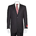 Mantoni Men's 2-button Dark Brown Striped Suit