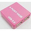 High-speed USB 2.0 4-port Pink Mini Hub