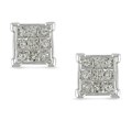 10k Gold 1/2ct TDW Princess-Cut Diamond Stud Earrings (H-I, I3)