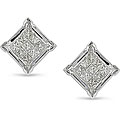 10k Gold 1/4ct TDW Princess-Cut Diamond Earrings (H-I, I3)