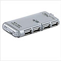 Silver 4-port LED USB 2.0 Hub