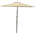 Crank and Tilt 9 foot Polyester Taupe Market Umbrella