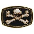Boston Traveller Antique Finish Skull and Crossbones Belt Buckle