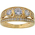 Michael Valitutti Signity 14k Gold Cubic Zirconia Ring