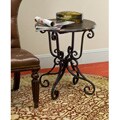 Convenient tips on iron Wood Taylor Side Table with Scroll Base