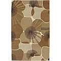 Hand-tufted Current New Zealand Wool Rug (5' x 8')