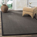 Hand-woven Natural Fiber Serenity Charcoal Sisal Rug (6' x 9')