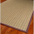 Hand-woven Natural Fiber Stripes Multicolor/ Purple Fine Sisal Rug (9' x 12')