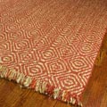 Hand-woven Arts Natural/ Rust Fine Sisal Rug (3' x 5')