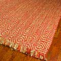 Hand-woven Arts Natural/ Rust Fine Sisal Rug (6' x 9')