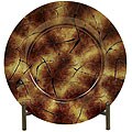 Contempo Collection Glass Decorative Plate with Stand
