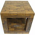 Reclaimed Teak Cube Accent Table (Thailand)