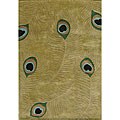 Hand-tufted Peacock Wool Rug (4' x 6')