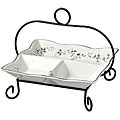 Pfaltzgraff Winterberry Divided Server and Rack Set