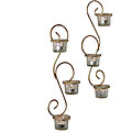 Gold Curved Tealight Sconce Set