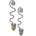 Curved Wire Wall Sconce Set