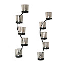 Curved Iron Candle Sconce Set