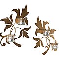 Grand Leaf Votive Sconces (Set of 2)